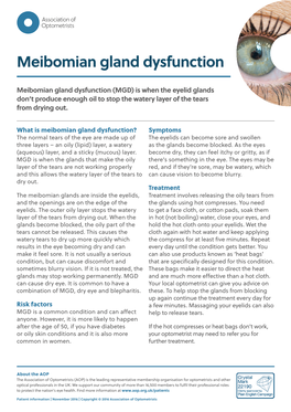 Meibomian Gland Dysfunction Leaflet