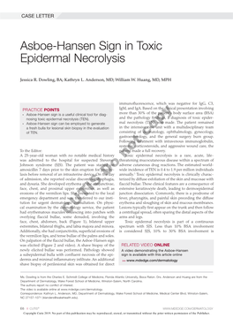 Asboe-Hansen Sign in Toxic Epidermal Necrolysis