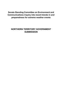 Northern Territory Government Submission