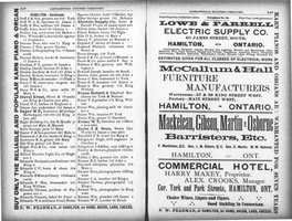 HAMILTON, Z Duncan .1 Mrs, Grocer Ilunter England Richard, Restaurant 101 �ONTARIO