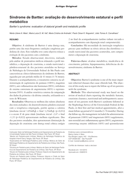 Bartter's Syndrome