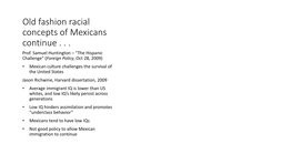 Immigration Policy As Racial Control