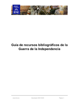 Guía De Recursos Bibliográficos De La Guerra De La Independencia