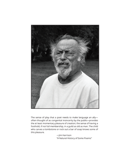 Jim Harrison “A Natural History of Some Poems” JIM HARRISON an INTERVIEW by Allen Morris Jones