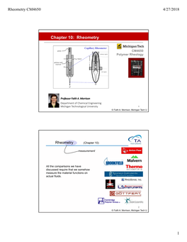 Rheometry CM4650 4/27/2018