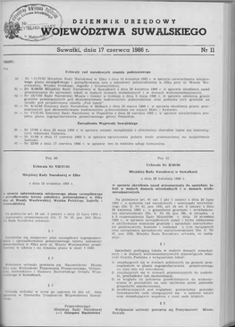 Poz. Uchwały Rad Narodowych Stopnia Podstawowego 30 — Nr VII/27/85 Miejskiej Rady Narodowej W Ełku Z Dnia 16 Września 1985 R