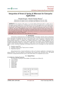 Integration of Struts & Spring & Hibernate for Enterprise Applications