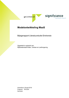 Modelontwikkeling Maas