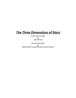 The Three Dimensions of Story