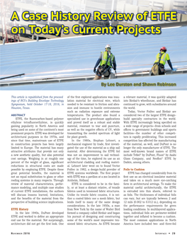 A Case History Review of ETFE on Today's Current Projects