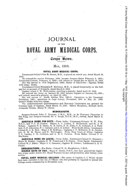 ROYAL ARMY MEDICAL CORPS. (Torps 'Laews