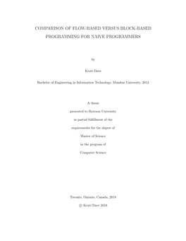 Comparison of Flow-Based Versus Block-Based Programming for Naive Programmers