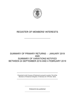 Register of Members' Interests