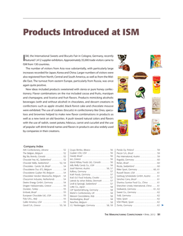 Products Introduced at ISM