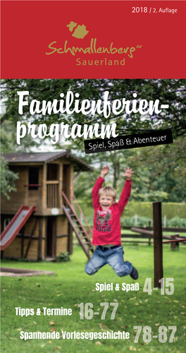 Familienferien- Programm Spiel, Spaß & Abenteuer