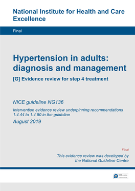 Evidence Review G: Step 4 Treatment