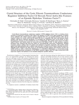 Crystal Structure of the Cystic Fibrosis Transmembrane Conductance