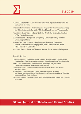 Skenè. Journal of Theatre and Drama Studies