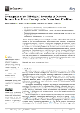 Investigation of the Tribological Properties of Different Textured Lead Bronze Coatings Under Severe Load Conditions