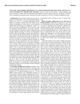 Volcanic Ash (Tephra) Deposition As a Mechanism for Melting Snow and Ice in a Late Noachian Icy Highlands Climate