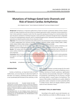 Mutations of Voltage-Gated Ionic Channels and Risk of Severe Cardiac Arrhythmias