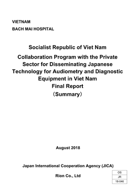 Socialist Republic of Viet Nam Collaboration Program with The