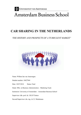 Car Sharing in the Netherlands