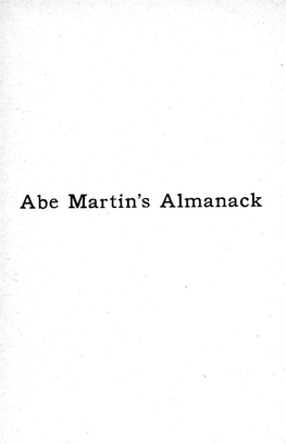 Abe Martin's Almanack Title Copyrighted Abe Martin's Brown County Almanack by Kin Hubbard