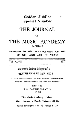 The Journal the Music Academy