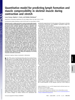 Quantitative Model for Predicting Lymph Formation and Muscle Compressibility in Skeletal Muscle During Contraction and Stretch