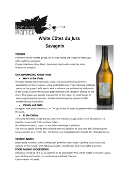 White Côtes Du Jura Savagnin