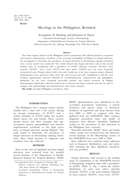 Mycology in the Philippines, Revisited