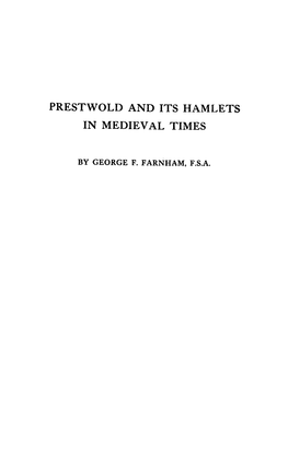 Prestwold and Its Hamlets in Medieval Times