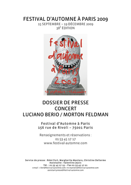 Luciano Berio Morton Feldman