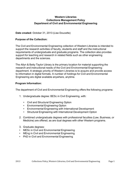 Civil and Environmental Engineering