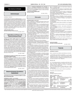 Página 12 Diário Oficial - Sc - Nº 21.154 02.12.2019 (Segunda-Feira)