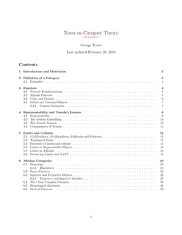 Notes on Category Theory (In Progress)