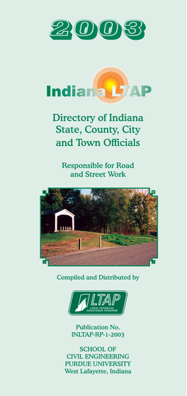 2003 Directory of Indiana State, County, City and Town Officials