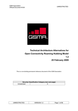 Technical Architecture Alternatives for OC Roaming Hubbing