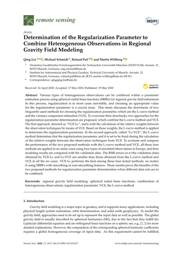 Determination of the Regularization Parameter to Combine Heterogeneous Observations in Regional Gravity Field Modeling