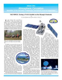 Atmospheric Circulation Newsletter of the University of Washington Atmospheric Sciences Department