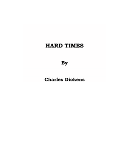 Hard Times by Charles Dickens