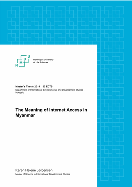 The Meaning of Internet Access in Myanmar