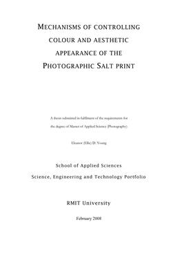 Mechanisms of Controlling Colour and Aesthetic