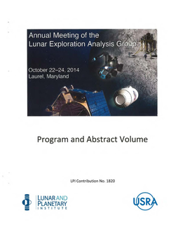 Annual Meeting of the Lunar Exploration Analysis Group