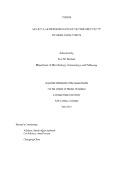 Thesis Molecular Determinants of Vector