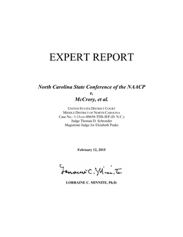 Expert Report on Voter Fraud and Testified As a Fact Witness in ACORN, Et Al