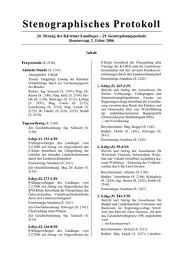 Stenographisches Protokoll