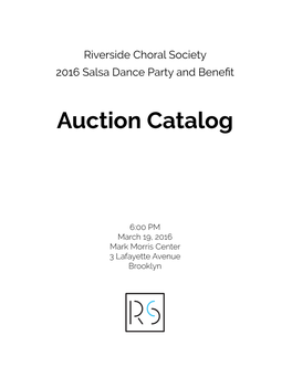 Auction Catalog