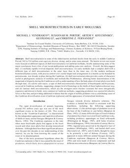 Shell Microstructures in Early Mollusks